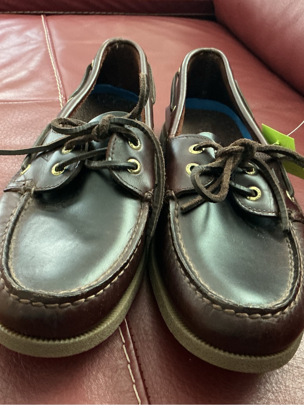 Men's Brown Leather Boat Shoes by SPERRY Size 9.5